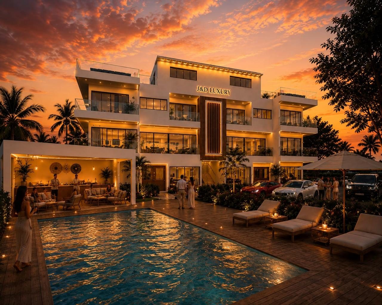 J&D Luxury al atardecer en Las Terrenas